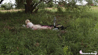 Fellow Boinked Gf While Camping - Jizm on Labia Public