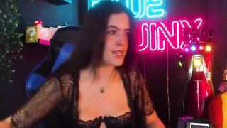 Superb looking dark haired is oftentimes posing and taunting in front of the camera, late at night