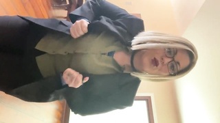 Big-Boobed blondie Supergirl is getting on all fours on the floor while blowing rod and hoping a facial cumshot jizz shot