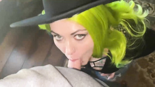 Cinnamon Anarchy is getting on all fours in front of her fresh paramour while deep throating his rock rock hard bone