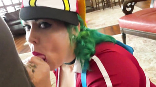 Man Meat lovin’ stunner got down on her knees and gave a deep, raw sucky-sucky to her neighbor