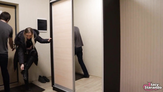 Trampy towheaded nubile and a dude she enjoys a plenty of are regularly having fucky-fucky in her room