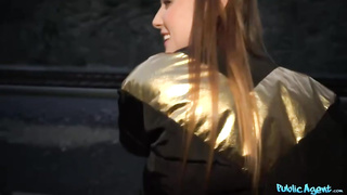 Euro stunner with blue eyes is throating and railing a stranger's rigid manstick, for cash