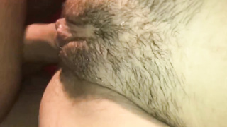 Crimson haired stunner with all-natural mammories is blowing her paramour's boner before getting plunged with it