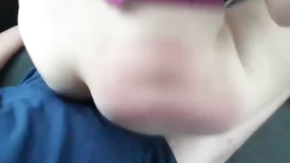 Step sister Layla ravages and gargles me in my car