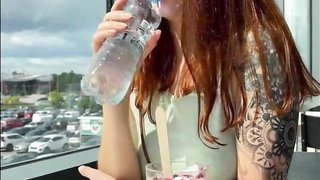 Public displaying and climax in the store vibro manage LeoKleo