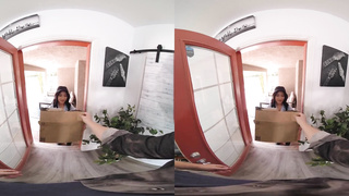 VR Conk Morning Boink With Little Japanese Post Doll Avery Black VR Pornography