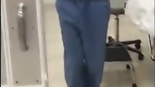 Nurse draining in the health center