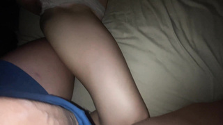 Nubile woke up with monstrous penis in her phat labia