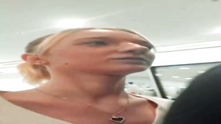 Obese blondie with a monstrous backside is deep throating spear and getting ravaged in the nature