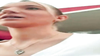 Obese blondie with a monstrous backside is deep throating spear and getting ravaged in the nature