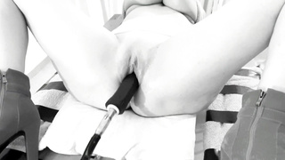 Super-Naughty Rail: Furious NON-STOP drill machine ejaculation - Bdsmlovers91