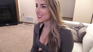 Wondrous platinum-blonde is about to demonstrate us her mischievous side and a bit of udders