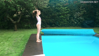 Swimming pool super hot erotics by Marfa