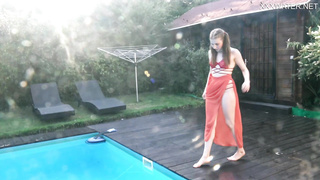 Swimming pool super hot erotics by Marfa