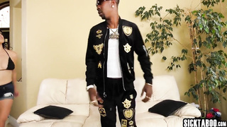 Wondrous monstrous butt daughter-in-law Monica Sage railing fresh stepfathers XXL black lollipop