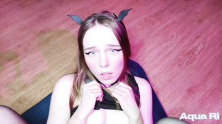 The prettiest succubus attacked my sausage in my bedroom