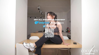 young stunner has sultry lovemaking on the table ♡