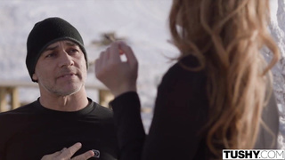 Kelly Collins likes getting her tiny chocolate starfish fingerblasted before it receives a rock hard man meat