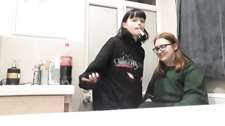 2 teenies grip a smoke in the shower and then take their clothes off and voluptuously have fun