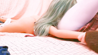 Chinese mega-slut rails her silicone bang-out woman and makes her lick her out while dressed in a mini-skirt