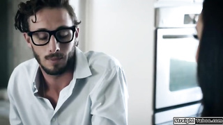 Flirtatious honey in black undergarments groans while eaten out and wails while getting poked and gasped