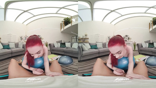 Red-Haired Gym Nymphomaniac Miss Olivia Considers Fuckfest To Be The Greatest Squad Fitness VR Pornography