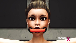 SCIFI-X - A magnificent young big-boobed ebony has rock-hard assfuck hump with bang-out robot in the medbay