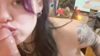 Teenage fledgling oral pleasure close up messy jizm in jaws