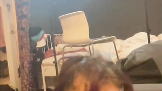 Teenage fledgling oral pleasure close up messy jizm in jaws