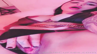 CaCu is a buxomy, tatted dark haired who enjoys to have fun with herself in front of the camera