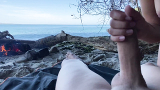 Stranger Dame give me her BUTT on public beach