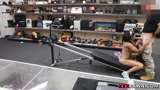 Super-Fucking-Hot honey works out naked and flaunts