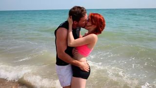 Embracing nature with a torrid-ling smooch