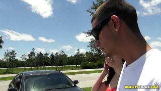 Nikki got her beaver gobbled on and she deep fellated his man sausage