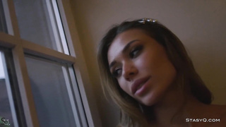 STASYQ - Outstanding bony teenage Holy Molly flashes her figure