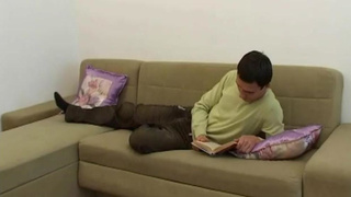 Unrighteous teenie dark-haired hotty blows and gets frigged