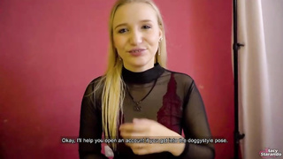 Flirty platinum-blonde honey is deep-throating her step- step-brother's weenie and hoping to get penetrated rock-hard in come back