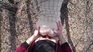 Insatiable fledgling stunner, Bellamurr got boned from the back, in the nature and loved it a bunch