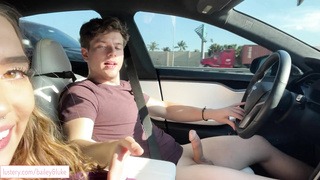 Don't Have To Stop To Pulverize Tesla Autopilot Van Fuck-Fest