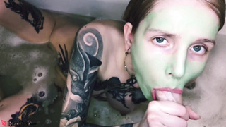 sis in the Mask Deep Throat Xxl Bone after Calming in the Shower