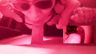 First-Timer Spanish stunner is getting down on all fours on the floor while deep-throating rock rock-hard jizz-shotguns thru gloryholes