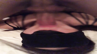 【巨乳 人妻】「グボッグボッ！オラ、しっかり奥までしゃぶれ！」激しく音を立てて巨根を喉奥に突きまくる口マンコ！ 巨尻 NTR イマラチオ フェラ... Porno Vids - Tube8