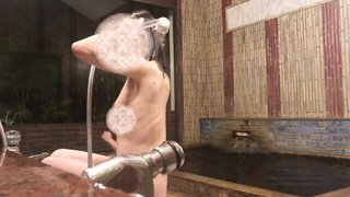 温泉旅行時の貸切風呂入浴（性交シーンはありません）