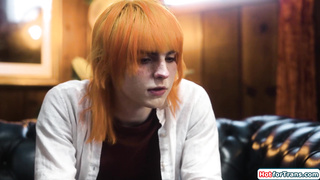 Tranny Jean Hollywood fucks babe shrink