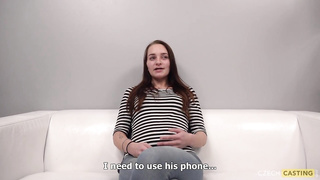 Petite tittd, Czech black-haired, Lucka is making her first-ever porno movie and liking it a bunch