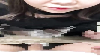 Korean dark-haired is gargling her paramour's firm stiffy in a POINT OF VIEW fashion, to make him spunk