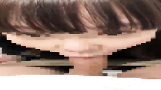 Korean dark-haired is gargling her paramour's firm stiffy in a POINT OF VIEW fashion, to make him spunk