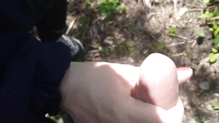 Outdoor deep throat and hj