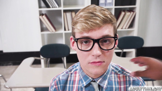 Nerd gangbanged by the school's team of football players